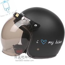 Taiwan EVO motorcycle 2 matte black Harley retro electric motorcycle helmet men and women sunscreen ultraviolet autumn and winter