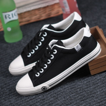 Universal Cloth Shoes New Sail Fabric Shoes Classic Low Bunch Black 100 Hitch Casual Shoes Couple Mens Korean Version Boomer Board Shoes