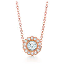 18K gold diamond pendant women group carat effect diamond necklace light luxury gold diamond necklace choker