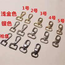 Hook Buckle Handmade Leather Bags Five Gold Accessories Dog Buckle Hanging Buckle Silver Color Gun Color Light Gold Optional Handmade Diy Accessories