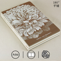 Jiukou Mountain Golden Series 256page Printing Gold Notebook-Peony (Lady Bramwell)