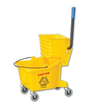 New 36-liter water truck hotel cleaning property yellow single barrel mop squeeze bucket hotel sanitary cleaning tools