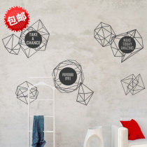 ins Wind Geometry Wall Posted Technology Corporate Culture Office Sofa Pocking Wall Paste 3 D Space