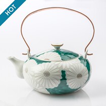 Japan imported tea set teapot teacup handmade Kyoyaki Shimizu white chrysanthemum ceramics creative high-end gift tea set
