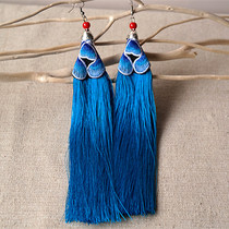 Yang Liping style jewelry original exquisite embroidered tassel earrings earrings earrings earrings earrings national characteristics earrings