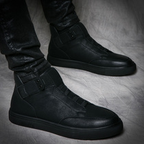 Autumn high-top shoes men Korean version of the trend inside shoes trendy shoes wild mens shoes casual plus velvet board shoes men