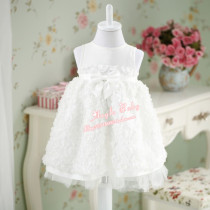 Rose Skirt Baby Birthday Party Gown Dress Child Three-dimensional Flowers Princess Dress