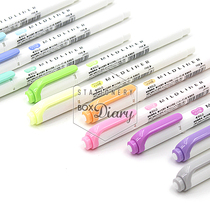 Japanese Zebra Zebra WKT7 Mildliner Pale Color Series Two - head fluorescent pen Mark Pen Set