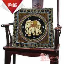 Thai imported handmade beads elephant cushion pillow
