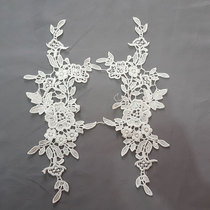 This white water soluble lace pair of flowers handmade diy material bridal bridal dresses accessories decorations lace accessories