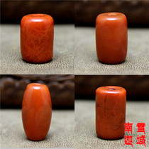One thing one shot] Within 10MM in diameter Liangshan raw mine natural southern red agate barrel beads full of meat persimmon red flame