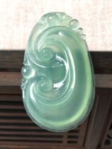 Minke Emerald Jade Ware Ice Seed Clear Water Light Green Jade Ruyi Pendant Myanmar Natural A Goods Emerald Belt Certificate