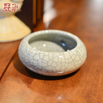 New Chinese creative ornaments Longquan crack anti-fly ash ceramic ashtray household ashtray living room coffee table decorations