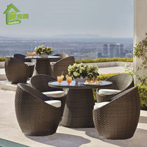 Fashion art reception rattan chair coffee table three-piece bedroom balcony cafe table and chair combination suite furniture