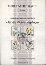 West Berlin 1980-9 Supplementary Stamps Farmland Weeds Birth Paper First Day Commemorative Postmark