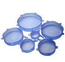 TV product 6-piece set of stretch silicone fresh-keeping cover stretch lid bowl cover Vacuum cover Sealed fresh-keeping cover