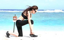 Womens solid color wild conservative seven-point five-point single sale extended four-corner boxer swimming trunks multi-color Qi leg bathing suit women