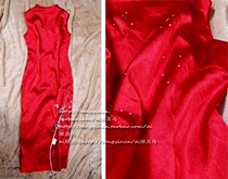 Export version of clothing hot diamond dress Chinese style festive dignified red GAO-8