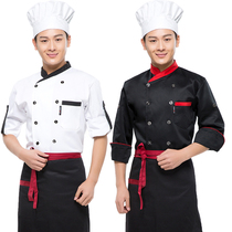 Chefs clothes Long sleeve autumn and winter clothes hotel kitchen restaurant work clothes cake baker thickened chef work clothes