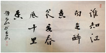 Zhao Dashans calligraphy works who knows that Jiangnan has no drunken smile and looks at the spring breeze.