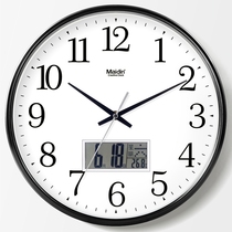 Madding fashion wall clock Living room office simple mute clock wall watch creative quartz clock perpetual calendar D023