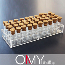 10ml(20 * 60mm flat bottom) with Cork glass bottle with transparent bottle holder 40 sets