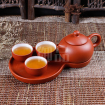 National genuine special price purple sand casual tea set one pot and three cups office simple tea set