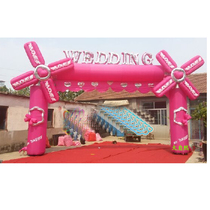 2016 new luxury inflatable wedding arch Wedding celebration opening rainbow air mold love weather vane new