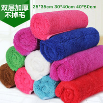 Clear cabin thickened double layer of coral suede water suction not easy to fall wool scrub floor furniture glass kitchen dishwashing towel