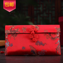  RMBten thousand Red Envelopes Wedding Red Envelopes Gift Bags Cloth Art Red Envelopes Wedding Celebration Dragon Phoenix