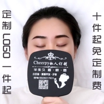  Custom LOGO two-dimensional code semi-permanent video cover face handheld handle mirror beauty salon club makeup mirror