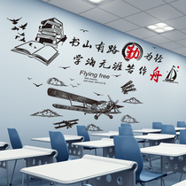 Inspirational wall stickers School classroom layout slogans College students bedroom dormitory wall paper decorations Wallpaper self-adhesive