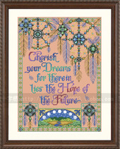 Cross stitch electronic figure redraw source file-DW-Cherish Your Dreams catcher