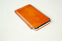 Handmade custom leather vegetable tanned leather first layer cowhide leather mobile phone cover Mobile phone small satchel