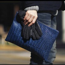 2020 new Korean crocodile hand clutch bag A4 file Bag Mens letter bag retro business briefcase