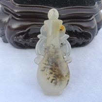 Yunnan Dragon Mausoleum Jade Jade Jade Water Grass Flowers Mens Pendant Vase Necklace Pendant Pendant