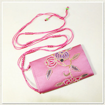 Han embroidery boutique hanging neck mobile phone bag protector hand-embroidered gift messenger bag shoulder bag