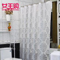 European flower shower curtain Waterproof thickened mildew shower curtain European large flower curtain bathroom partition curtain PEVA send hanging