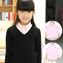 Curly hair girl 2019 new wild collar childrens shirt lapel collar little girl accessories childrens wear fake collar