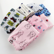 Boy and girl baby single strip of pure cotton large sweatpants children Han Edition Spring and Autumn baby pajamas all cotton home suit