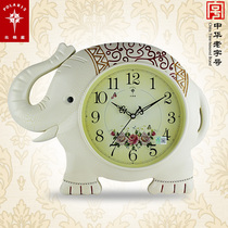 Polaris living room creative auspicious wall clock Office silent pastoral quartz clock Bedroom art clock