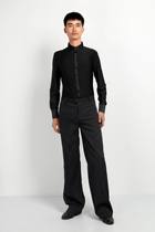 Mens Latin dance practice stage performance Costume National Standard modern dance Latin dance suit competition suit long sleeve