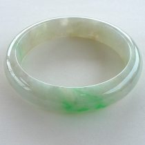 (Huaxing Jade) Myanmar natural A cargo Jade floating sun green arm bracelet 78mm Jieyang labor supply 0108