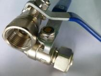 Baita Lake high quality copper chrome-plated aluminum plastic pipe floor heating special inner wire single card copper ball valve 16*4 points 20*6 points