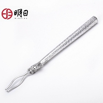 Tomorrow foot silver pot fork dragon head fork handmade silver tea ceremony accessories silver pot clip