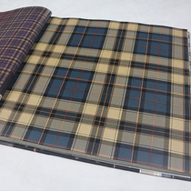 Blue plaid wallpaper fashion pastoral checkered wallpaper with British style boy room