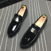 Doug shoes men spring 2020 new driving trend Korean casual men shoes Joker patent leather daily lazy shoes