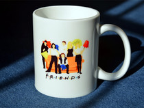 Old Friend Remember Around the Umbrella Styled Mark Cup Fortified Porcelain White Cup