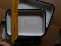 Free time to buy busy time to use * Old goods 90s hospital canteen white enamel square plate fruit plate 18*26 cm