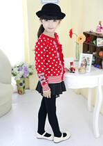 Spring and autumn clothes girl baby girl baby bear double knit cardio-hoodie jacket sweater girl CUHK child Korean version foreign trade